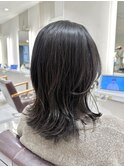 外ハネパーマ/コテ巻き風パーマ/韓国風パーマ大人コテ巻きパーマ