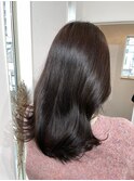 桑名ロングレイヤーカットハッシュカット透明感カラー重めロング