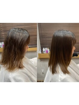 [完全貸切お悩み改善サロン]くせ毛の原因となる毛根・頭皮の状態を整え"素髪を美しくする髪質改善"bellood
