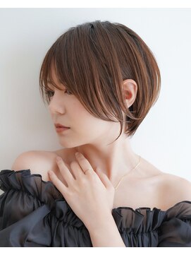 カライングドゥ(ing deux) 大人可愛い20代30代40代黒髪前下がりショートボブ丸みショート◎
