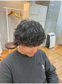 波巻きスパイラルパーマウルフカットツイストパーマメンズパーマ