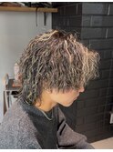 ハイライトパーマ/ツイストスパイラル/縦落ちパーマ/メンズ