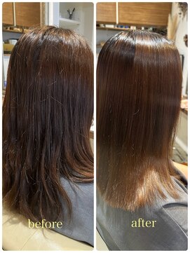 ナルヘアー 越谷(Nalu hair) 30代40代50代/縮毛矯正/髪質改善ストレート/before→after