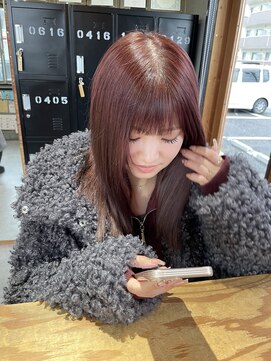 ブレス ヘアアンドスパ 湘南台(bless hair spa) ブリーチなしピンクカラー