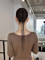 ヌープヘアーアイス(NUUP.hair ici)&nbsp;秋冬のお呼ばれヘア◎艶髪シニヨン×編み込みアレンジ