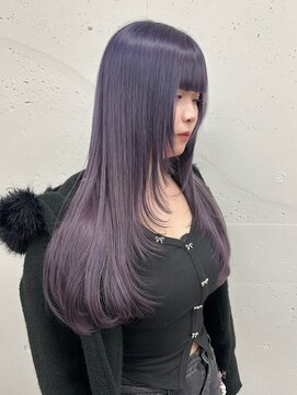 松尾菫菜/ラベンダーカラー/レイヤーカット/韓国ヘア