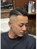 サイドパート スキンフェード