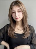 韓国風レイヤーカット×ハッシュカット