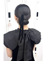スタイル 横浜(STYLE)&nbsp;結婚式お呼ばれヘアセット／タイトシニヨン/横浜駅/リボン