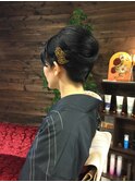 ヘアセット夜会風アップ【どんな着物にもぴったりのスタイル！】