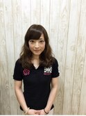 無造作パーマ波巻きウェーブ斜めバングアースカラー20代30代40代