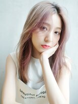 ストレートロング_耳かけウェーブパーマフォギーベージュ_47658