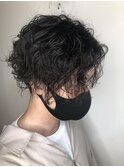スパイラルパーマ！刈り上げ低めマッシュ