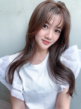 アイティーバイアルバム 八王子店(IT by ALBUM) 韓国風春ロング_マロンベージュAラインボブかきあげロング_8510