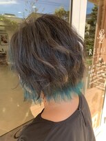 リラシー ヘアーアンドビューティー 龍ケ崎店(RELASY hair&beauty) エメラルドグリーンカラー【イルミナカラー龍ケ崎】