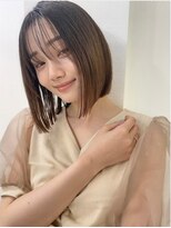 レーヴバイロンド 仙台(Reve by Lond)&nbsp;大人かわいいボブ　セクションカラー　ペールベージュ