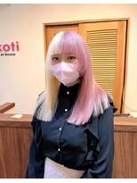 コティバイブローチ 名古屋(koti BY broocH) pail pink×white blond