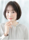 ミストバング小顔シンプルツヤ髪ショートボブj古河20代30代40代
