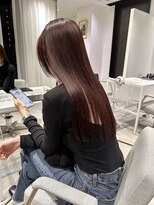 ヨーク(YOKE)&nbsp;YOKE ぱつっとロング艶髪ボルドーレッド髪質改善ダブルカラー