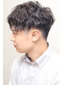 30代40代メンズビジネスツーブロックパーマツイストスパイラル