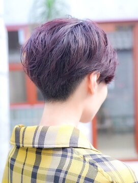 シャロン(SHARON) 【SHARON原宿】ブリーチなしピンクカラー× ハンサムショート