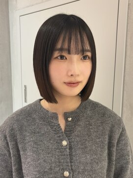 ヨーク(YOKE) 【YOKE】切りっぱなしボブ大人ボブ髪質改善顔周りカット前髪20代