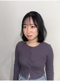 内巻きボブ×ラベンダーカラー☆