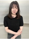 グレージュに低めのレイヤーカット♪