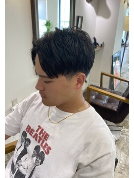 メゾンフォーメン 心斎橋店(Maison for men) ニュアンスセンターパート ローテーパーフェード