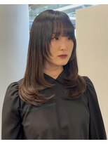 カノエ 岡山店(canoe)&nbsp;韓国風レイヤー×髪質改善×縮毛矯正ストレート