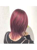 ヴィヴァーク 拝島駅前店(vivarc)&nbsp;くびれボブミニウルフ透明感ピンクカラー