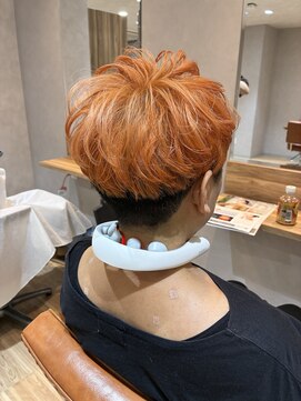 リアン 綱島(Lien) オレンジ/ブリーチ/カット/髪質改善/ダブルカラー/ショート　30