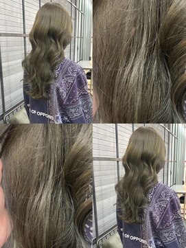 イエベ高発色ブリーチ無しダブルカラーオリーブ