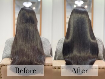 リス 恵比寿(Liss)の写真/《アホ毛/乾燥毛改善◎周りから褒められる艶髪》魅力的な後ろ姿を叶える97%トリートメント弱酸性縮毛矯正♪