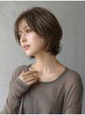 【アキヒロ】骨格ナチュラル◎柔らかレイヤーウルフショートボブ