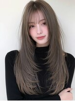 サロンドアイ(salon de i) くびれロングレイヤー × ダークグレージュ