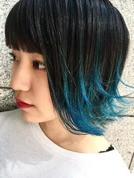 裾カラー ブルーグリーン L シンゴナカムラ ヘアカラーサロン Shingo Nakamura Hair Color Salon の ヘアカタログ ホットペッパービューティー