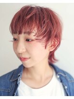 ニコヘアー(niko hair) くすみピンクマッシュウルフ