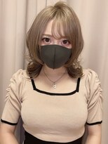 リアイス(Re:ICE) ミニウルフ/くすみブルー/流れるレイヤー/インナーハイライト