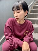 「NUDE」#前髪パッツン 透けバング20代30代40代大人ショートボブ