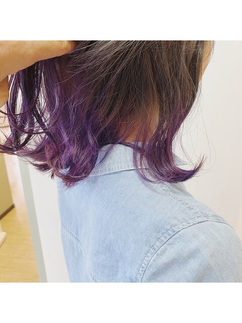 インナーカラーボブ_くびれヘアビタミンカラー_109