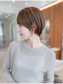 チョコレートカラー/大人ガーリーショートボブ/モードプリカール