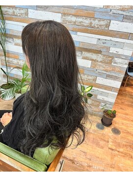 ハウオリ ヘアーワークス(Hauoli hair works) 白髪ボカシホイルレスハイライト×インディゴグレーカラー