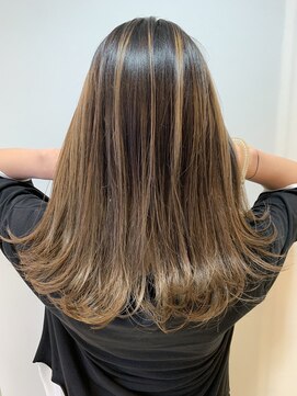 ライフ 四条畷店(Lyfe) ハイライトバレイヤージュミディアム_チョコレート_366