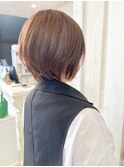福山市美容室Caary人気30代似合わせカットひし形ショートボブ
