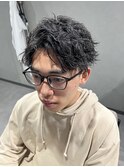 #ベリーショート#ダークアッシュ#ニュアンスパーマ#韓国マッシュ