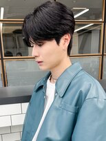 スタートウキョウ 渋谷(STAR TOKYO) 毛韓国風ンサムショートセンターパートメンズ黒髪爽やか