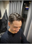 ビジネスフォーマル ツーブロックショート 七三オールバック