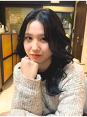 似合わせレイヤー/ダークブラック/巻き髪スタイル