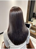 ブリーチなしショコラブラウン×髪質改善トリートメント
